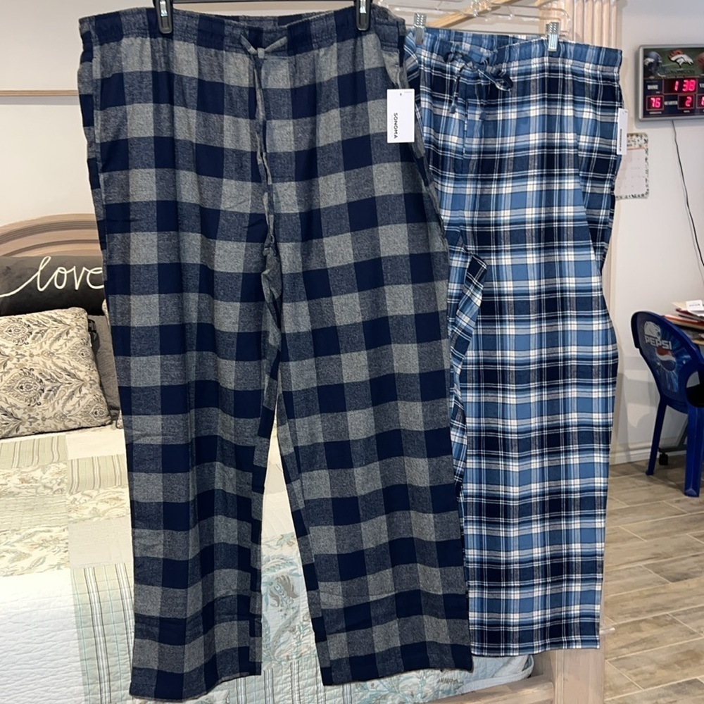 Sonoma Bundle Of Two Flannel Plaid Pajama Pants Size 3XLT